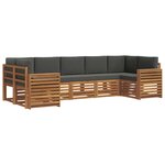 vidaXL Ensemble de canapés d'extérieur 7 pc Naturel et Anthracite