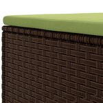 vidaXL Salon de jardin 6 Pièces avec coussins Marron Résine tressée