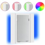 vidaXL Armoire salle de bain à miroir LED Blanc 40x12x45 cm Acrylique