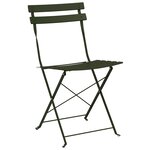 Chaises de jardin pliantes vidaXL 2 Pièces Vert foncé Acier