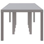 vidaXL Table de Jardin Gris Clair 300x100x73 cm Poly Rattan