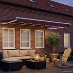 vidaXL Store rétractable manuel avec LEDs 3 5 x 2 5 m