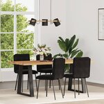 vidaXL Chaises à manger lot de 4 Noir Velours