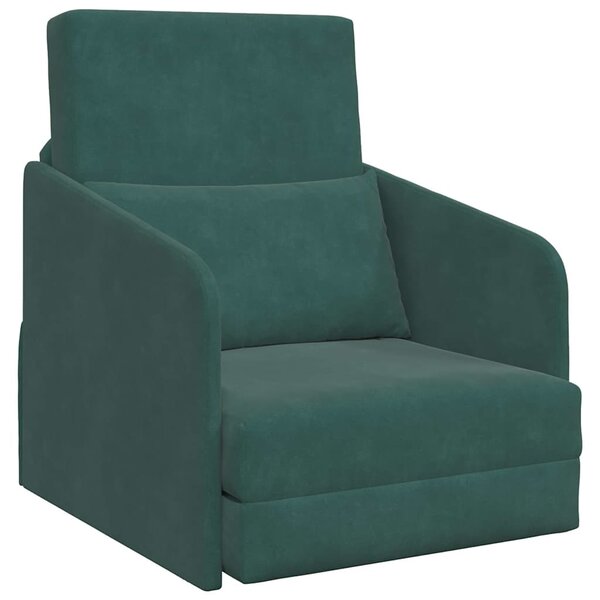 vidaXL Canapé-Lit Vert foncé 65 x 80 x 83 cm Velours