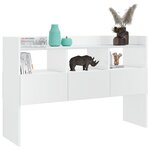 vidaXL Buffet Blanc brillant 105x30x70 cm Bois d’ingénierie