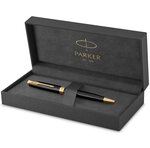 PARKER Sonnet Stylo bille  Noir  Recharge noire pointe moyenne  Coffret cadeau