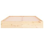 vidaXL Cadre de lit bois massif 150x200 cm très grand