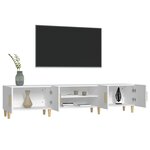 vidaXL Meuble TV blanc 180x31 5x40 cm bois d'ingénierie