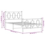 vidaXL Cadre de lit métal sans matelas avec pied de lit noir 100x190cm