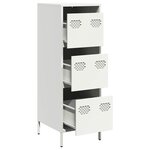 vidaXL Buffet haut blanc 39x35x103 5 cm acier