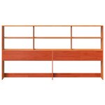 vidaXL Tête de lit avec rangement cire marron 200cm bois massif de pin