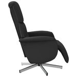 vidaXL Fauteuil inclinable avec repose-pieds noir tissu