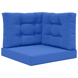 vidaXL Coussin de canapé d'extérieur 3 Pièces Bleu royal Polyester