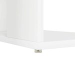 vidaXL Bureau avec Rangement avec étagère Blanc 130 x 50 5 x 75 cm