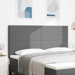 vidaXL Tête de lit LED avec tête de lit Gris clair 180 cm Polyester