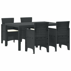 vidaXL Ensemble de salle à manger pour jardin 5 Pièces Anthracite