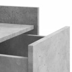 vidaXL Table de chevet gris béton 45x50x65 cm bois d'ingénierie
