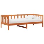 vidaXL Lit d'appoint avec matelas Brun ciré et blanc 90 x 200 cm