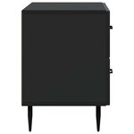 vidaXL Cabinet de chevet Noir 62 x 34 5 x 47 5 cm Bois d'ingénierie