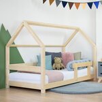 Lit cabane enfant TERY 140 x 200 verni