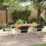 vidaXL Ensemble de salle à manger pour jardin 7 Pièces