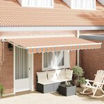 vidaXL Auvent Rétractable Rayure Multicolore 400x200 cm tissu