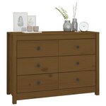 vidaXL Armoire latérale Marron Miel 100x40x72 cm Bois de pin massif