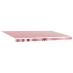 vidaXL Auvent Rétractable Rouge et blanc 500 × 300 cm tissu