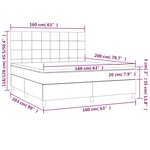 vidaXL Sommier à lattes de lit matelas et LED Bleu foncé 160x200 cm