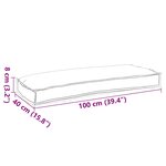 vidaXL Set de coussins de palette 2 Pièces Rouge bordeaux 100 x 40 x 8 cm