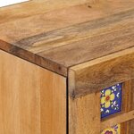 vidaXL Buffet Naturel 40 x 33 x 75 cm Bois de mangue massif