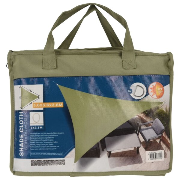 ProGarden Toile d'ombrage 3 6x3 6x3 6 m vert triangulaire