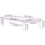 vidaXL Cadre de lit sans matelas bois de pin massif 90x200 cm
