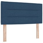 vidaXL Lit à ressorts avec matelas bleu 90x200 cm tissu