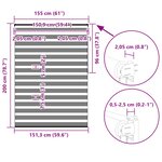 vidaXL Store zèbre blanc 155x200 cm largeur du tissu 150 9cm polyester