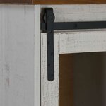 vidaXL Buffet HALDEN 2 portes coulissantes blanc 112x40x80 cm