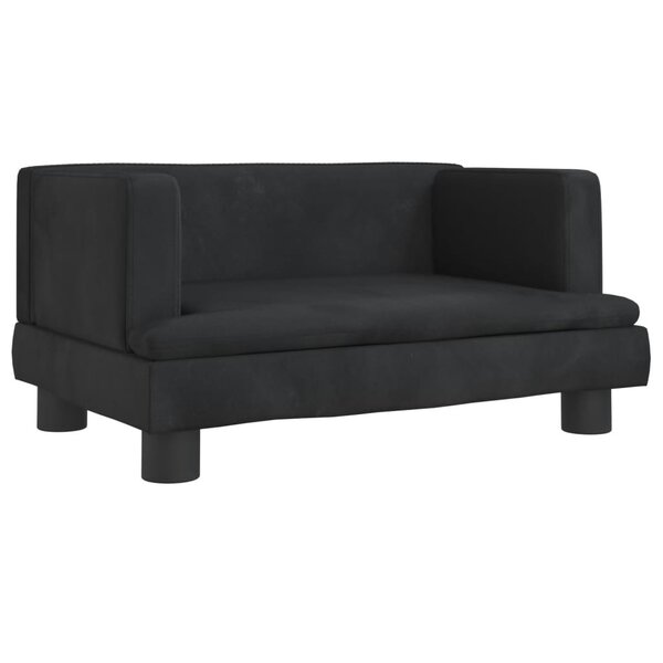 vidaXL Canapé pour enfants noir 60x40x30 cm velours