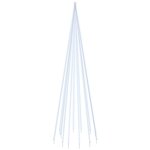 vidaXL Sapin de Noël sur mât de drapeau 732 LED Blanc froid 500 cm