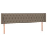 vidaXL Tête de lit à LED Taupe 183x16x78/88 cm Tissu