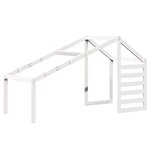 vidaXL Lit haut avec toit blanc 90x190 cm bois de pin massif