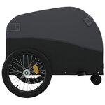 vidaXL Remorque de vélo noir 30 kg fer