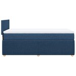 vidaXL Sommier à lattes de lit avec matelas Bleu 90x190 cm Tissu