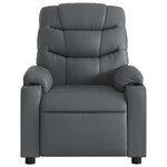 vidaXL Fauteuil de massage inclinable électrique gris similicuir