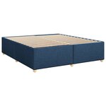 vidaXL Sommier à lattes de lit avec matelas Bleu 200x200 cm Tissu
