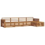 vidaXL Ensemble de canapés d'extérieur 5 Pièces Naturel