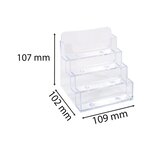 Distributeur De Cartes De Visite 4 Cases - Cristal - Exacompta