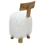 vidaXL Tabouret Blanc Bois de teck massif