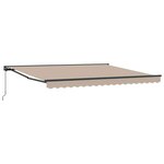 vidaXL Cadre d'auvent Beige 400 × 300 cm Polyester avec revêtement PU