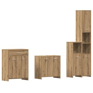 vidaXL Ensemble de meubles salle de bain 4 Pièces bois d'ingénierie