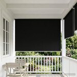 vidaXL Store enrouleur Protection UV Noir 120 x 140 cm Polyester